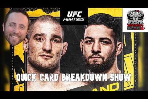 MMAOB Fight Morning Quick Card Breakdown Show w/ MikesMMAPicks. UFC Vegas 67: Imavov vs Strickland