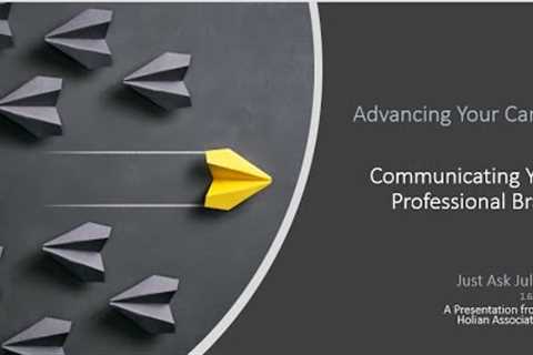 Advancing Your Career   Establish Your Professional Brand