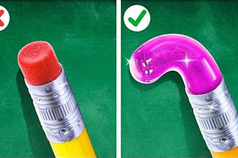 HOW TO SNEAK CANDIES INTO SCHOOL || DIY Edible School Supplies! Food Class Hacks by 123 GO!