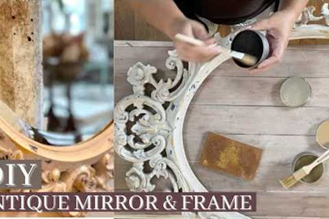 How To Antique A Mirror &amp; Frame | Step by Step Tutorial