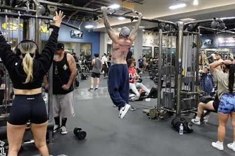 This Was A Crazy Workout At A Super PACKED GYM!