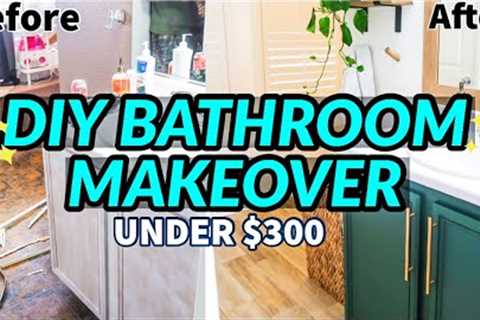 DIY BATHROOM MAKEOVER ON A BUDGET | BATHROOM REMODEL UNDER $300 | EXTREME BATHROOM TRANSFORMATION