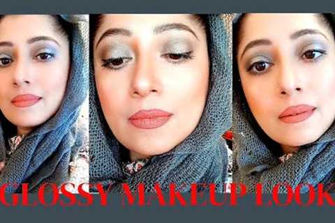 My glossy Makeup look in winter | wedding guest look |zareen omer life