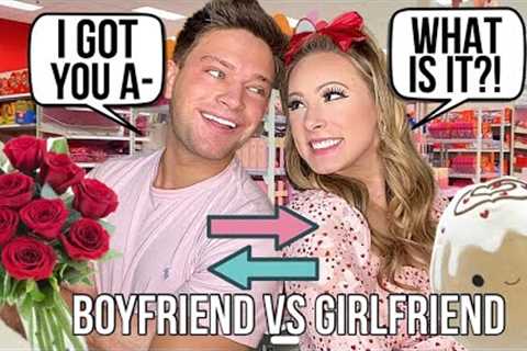 BF 💙👦🏻 VS GF 💗👧🏼 ~ VALENTINES DAY SCAVENGER HUNT SHOP &amp; SWAP CHALLENGE 🌹💝👩‍❤️‍👨