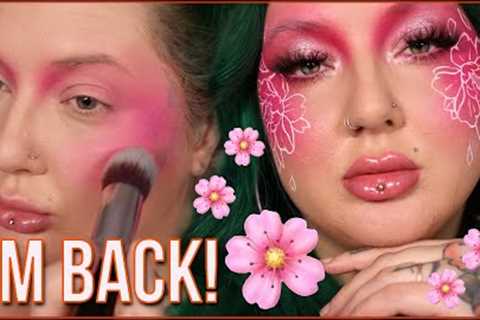 I'M BACK! | Pretty in Pink Peony Makeup Tutorial