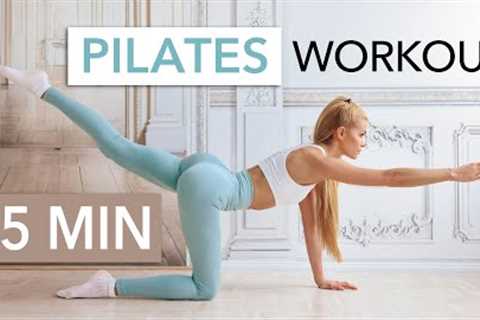 15 MIN PILATES WORKOUT - Slow Full Body Toning / knee friendly, low impact