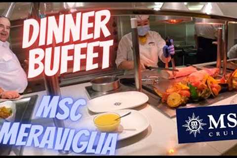 MSC Meraviglia Dinner Buffet Full Tour All You Can Eat Market Place Buffet Trial &amp; Review..