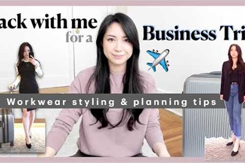 PACK WITH ME (BUSINESS TRIP) | workwear looks for a traveling consultant + tips