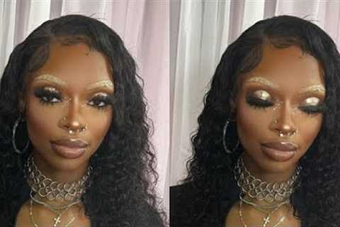 BLONDE BROWS GLAM CLIENT MAKEUP TUTORIAL | PoshKitaBeauty #clientmakeup #glammakeup #blackmua