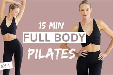 15 MIN Full Body Toning Pilates Workout | DAY 1 Challenge | No Equipment