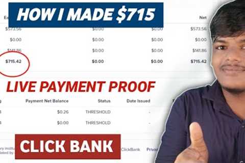 How I MADE $715 ON CLICK BANK | Affiliate Marketing | LIVE PAYMENT PROOF IN VIDEO