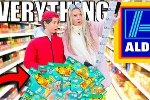 We bought EVERY VEGAN PRODUCT at Aldi 😋 food shopping challenge! Veganuary 2023 haul