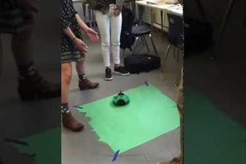 Students Programming Robots