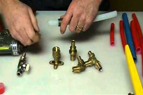 How to join pex (plastic pipe) five different ways. Plumbing Tips!