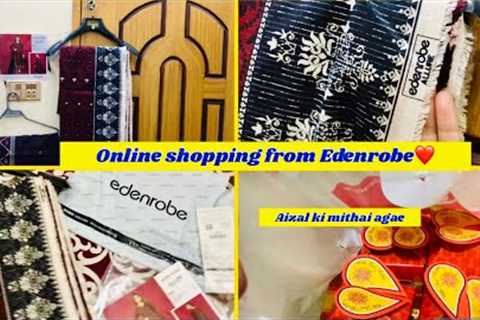 Online shopping from Edenrobe ❤️Aizal ki mithai agae😍 kpry dhony ka Almi din😂|Vlog|