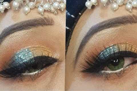 Beautiful Model Eye Makeup Look 💙🧡