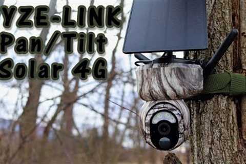 Vyze-Link Cellular 4G Solar PTZ Trail Camera &amp; Security: Live View, included sim..