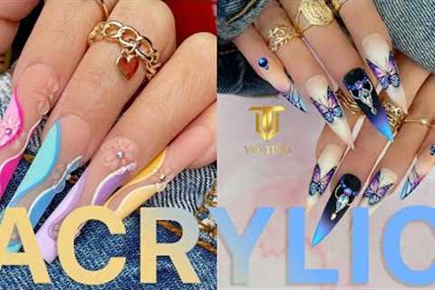 ✨280✨ 10+ Awesome Beautiful Acrylic Nail Art Designs Tutorial Ideas