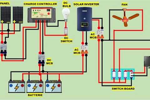 solar system off grid wiring diagram