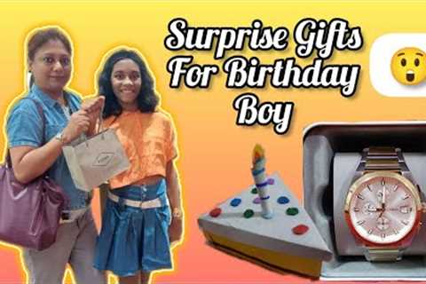 Surprise Gifts for birthday boy | Buying Fossil Watch | Making cute cake slice box #vlogs #birthday