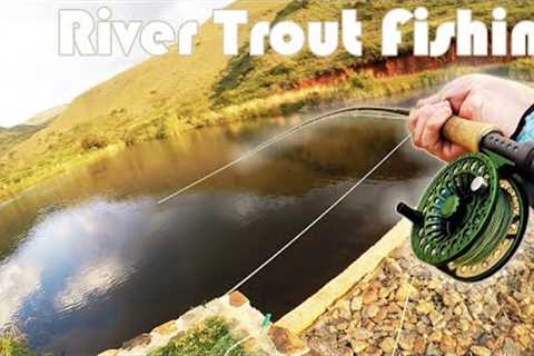 Fly Fishing In Beautiful Mountain Rivers For Wild Trout