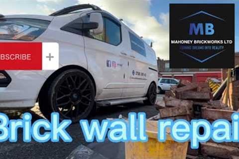 Brick wall repair #mahoney #bricklayer #bricklayers  #wall #videos #subscribe #brickwork #repair