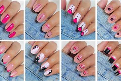 10 Easy Nail ideas 🌸 Pink Nail Art compilation