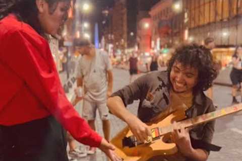 Michael Jackson - Beat It - He danced to the beat of my guitar - Cover by Damian Salazar