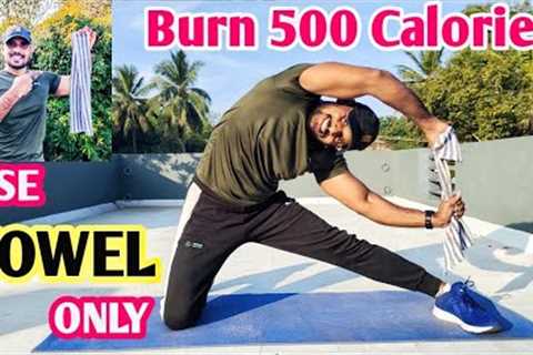 Burn 500🔥Calories | Simple Towel Exercise for Weight Loss at Home | RD Fitness | Tamil