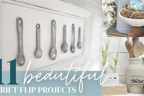 11 DIY thrift flips projects DONE ✅️ spring DIY home decor from thrifted finds