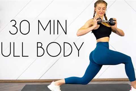 30 min FULL BODY STRENGTH Workout with Weights