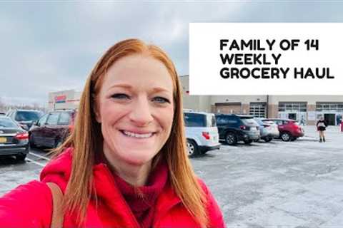 FAMILY OF 14 WEEKLY GROCERY HAUL **COSTCO &amp; WEGMANS**