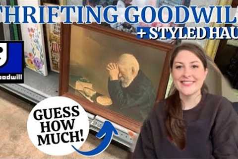 THE BEST FIND! THRIFTING AT GOODWILL FOR HOME DECOR + STYLED THRIFT HAUL | Vintage Thrifting