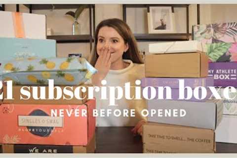 21 NEVER BEFORE OPENED SUBSCRIPTION BOXES - 2020 Subscription Box Unboxing and Review