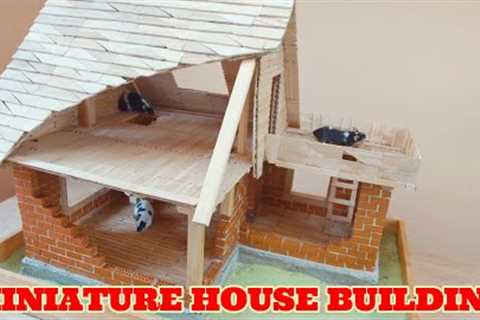 Miniature House Building Bricklaying Concrete Brick Wall