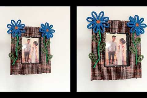 diy | How to Make Photo Frame | cardboard crafts | paper craft | art and craft\ waste material craft