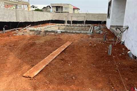 Building in Ghana | Swimming Pool Continuation and Lighting System for Landscaping |