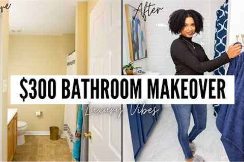 DIY BATHROOM MAKEOVER UNDER $300 l EXTREME DIY SMALL BATHROOM MAKEOVER l DIY LUXURY BATHROOM REMODEL
