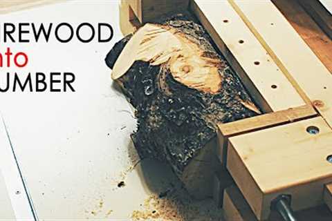Making Unique Handy Tool for Turning Firewood into Lumber | Woodworking Project