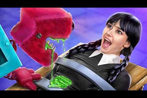 Wednesday Addams &amp; Project: Playtime! 😱 | DIY Gadgets &amp; Challenges!