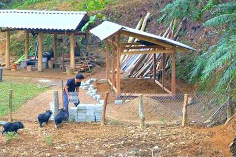 Construction of the wooden factory foundation, The process of building a farm in a new location