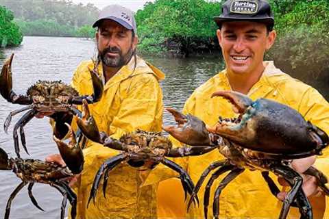 Flushed Out!! Crabbing With an EX-Pro! (Catch &amp; Cook)