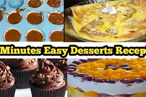 10 Minutes Dessert Recipe | Easy Chocolate dessert Recipe | Fruit Custard | Trifle | Cupcakes