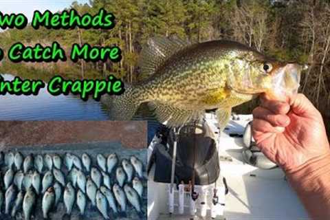 Two ways to catch January Crappie 2023/Easy way to catch lots of winter crappie Tips,Lures,colors