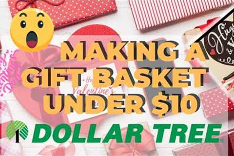 How To Make A Gift Basket Under $10 ONLY #Dollartree | DIY Valentine’s Day Gifts Dollar Tree | HAUL