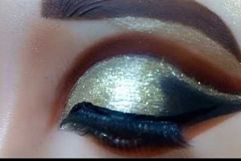 step by step Indian / asian bridal eye makeup tutorial || glitter eye makeup || beautiful eye makeup