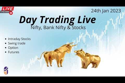 Intraday Live Trading : Nifty &amp; Bank Nifty | Stock Market : 24th January 2023