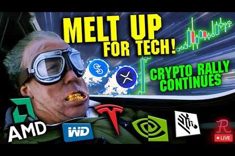 Bitcoin LIVE : STOCKS MELTING UP! BTC HIGHEST DAILY CLOSE IN MONTHS!