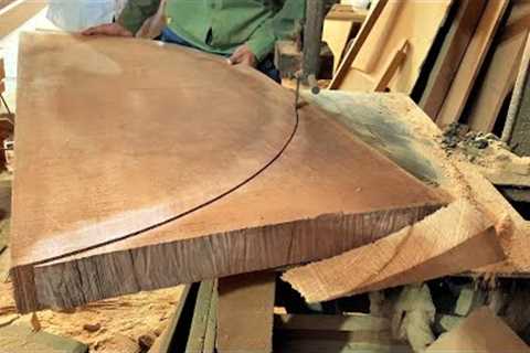 Amazing Ingenious Techniques || How Woodworking Workers Build Large Monolithic Hardwood Curved Door