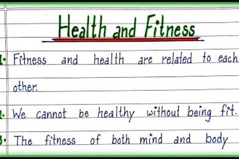 10 Lines on Health and Fitness in English| Health and Fitness|
